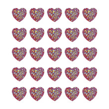 50Pièces Ornements Résine Coeur Rouge Matériel DIY Bijoux Tête
