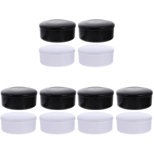 Black White Plastic Chess Pieces Box with Lid for Game Storage 2
