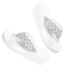 2Paires Sandales Blanches Confortables Antidérapantes Pour Plage Femme