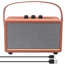 MK-321 Przenośny Głośnik 20 w, Subwoofer z Paskiem, USB/TF/FM, Dźwięk na Zewnątrz i na Kempingu, Pomarańczowy