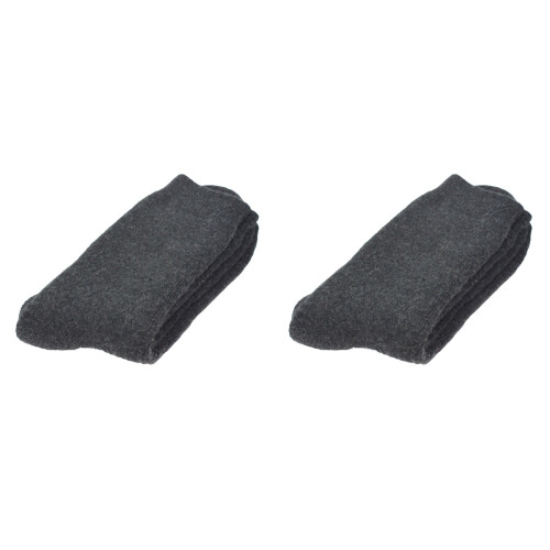 2Pcs Men Socks Dark Grey Thick Thermal Ankle Floor Sleep Bed Socks 2