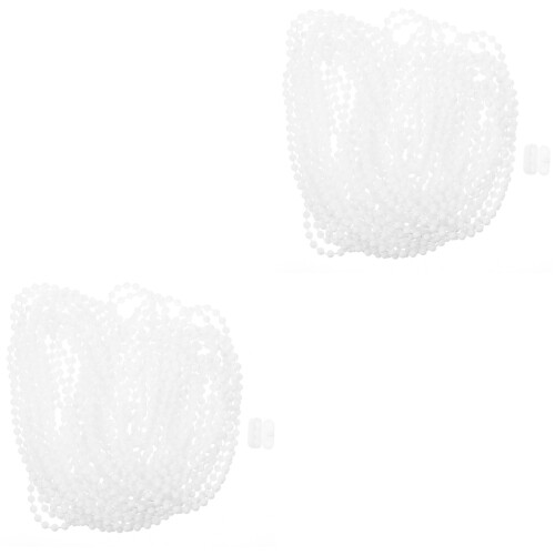 2Pcs White Roller Curtain Bead Chain Sturdy Blind Chain Cord 2