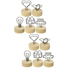 10Pièces Supports Cartes Et Mémos Bois Pour