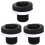3Pcs Black PP Urinal Seal Rings Practical Leakproof Sealing Washer 3
