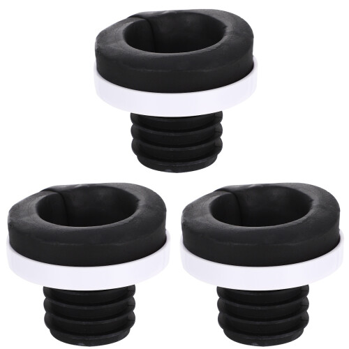 3Pcs Black PP Urinal Seal Rings Practical Leakproof Sealing Washer 2
