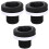 3Pcs Black PP Urinal Seal Rings Practical Leakproof Sealing Washer 4