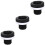 3Pcs Black PP Urinal Seal Rings Practical Leakproof Sealing Washer 6
