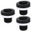 3Pcs Black PP Urinal Seal Rings Practical Leakproof Sealing Washer 7