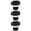 3Pcs Black PP Urinal Seal Rings Practical Leakproof Sealing Washer 8