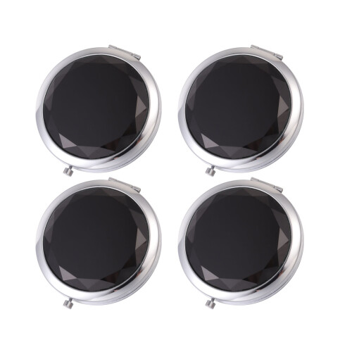 12Pcs Black Folding Pocket Mirror Double Side Polished Makeup Mirror 1