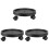 3Pcs Black Round Flowerpot Wheel Base Durable Plastic Stand 3