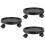 3Pcs Black Round Flowerpot Wheel Base Durable Plastic Stand 7
