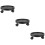 3Pcs Black Round Flowerpot Wheel Base Durable Plastic Stand 10