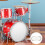 4Pcs Double Pedal Drum Patch White Drum Protection Sticker Easy Use 9