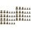 144Pièces Mini Rivets Vis Dorés Cuir Accessoires Artisanat Solide 4