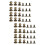 144Pièces Mini Rivets Vis Dorés Cuir Accessoires Artisanat Solide 7