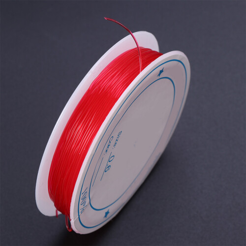 3Pcs Red Elastic Beading Threads Durable DIY Handmade Jewelry Cord 1