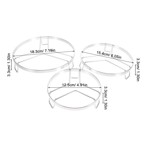 9Pcs Lightweight Silver Steamer Rack Multi-Function Kitchen Accessory 2