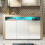 Sideboard Aether 155cm - Oak & White Gloss Doors and LED Lights 4