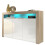 Sideboard Aether 155cm - Oak & White Gloss Doors and LED Lights 7