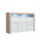 Sideboard Aether 155cm - Oak & White Gloss Doors and LED Lights 11