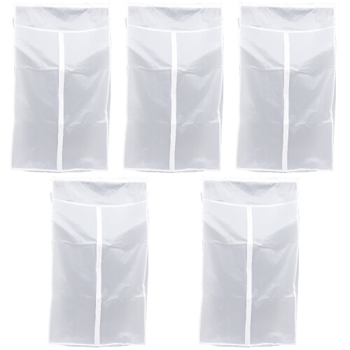 5Pcs White Garment Bags Clothes Covers for Storage 2