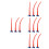 12Pcs Red Plastic Glue Nozzle Tips Extended Reach for Window Sealing 9