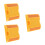 3Pcs Easy Install Yellow Plastic Reflective Roadside Safety Markers 9