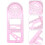 2Pcs Pink Plastic Geometric Drawing Templates for Home School Use 7