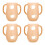 4Pcs Brown Silicone Handles Anti-Slip Grip 5