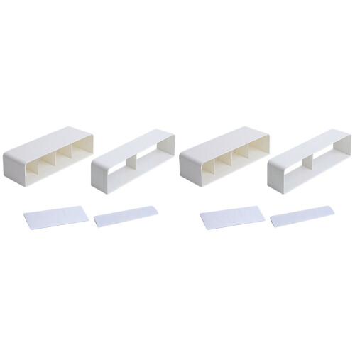 2Pcs White Wall Mounted Umbrella Rack Adhesive Storage Holder for Home 2