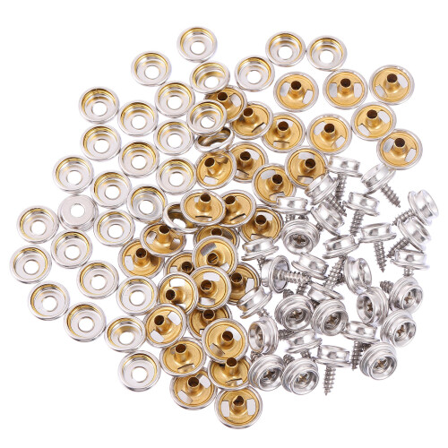 3Sets Boat Canvas Snap Kit Durable Copper Marine Fastener in Silver 1