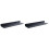 2Pcs Black Bathroom Shelf Wall Mount Floating Storage Rack Slim Design 2
