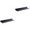 2Pcs Black Bathroom Shelf Wall Mount Floating Storage Rack Slim Design 3