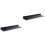 2Pcs Black Bathroom Shelf Wall Mount Floating Storage Rack Slim Design 4
