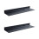 2Pcs Black Bathroom Shelf Wall Mount Floating Storage Rack Slim Design 5