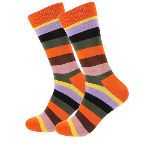 3Paires -Mollet Coton Orange Chaudes Confortables 1