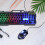 2Pcs Black LED Backlit Waterproof USB Keyboard Mouse Set for Gaming 5