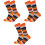 3Paires -Mollet Coton Orange Chaudes Confortables 4