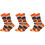 3Paires -Mollet Coton Orange Chaudes Confortables 5