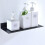 2Pcs Black Bathroom Shelf Wall Mount Floating Storage Rack Slim Design 7