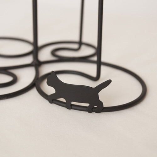 Coffee Cup Rack Cat Design Iron Storage Kitchen Decor 1pcs 1