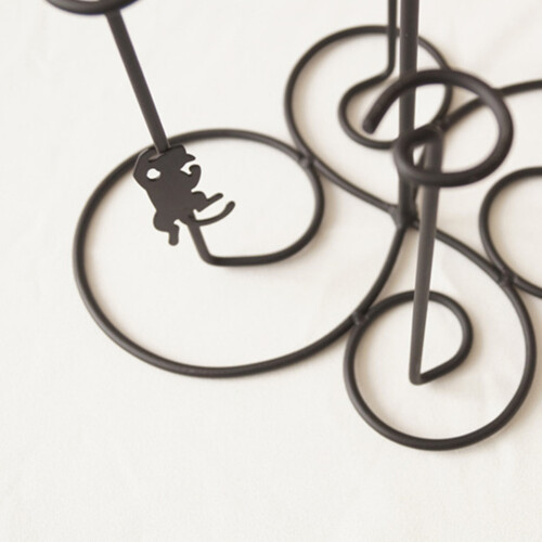 Coffee Cup Rack Cat Design Iron Storage Kitchen Decor 1pcs 2