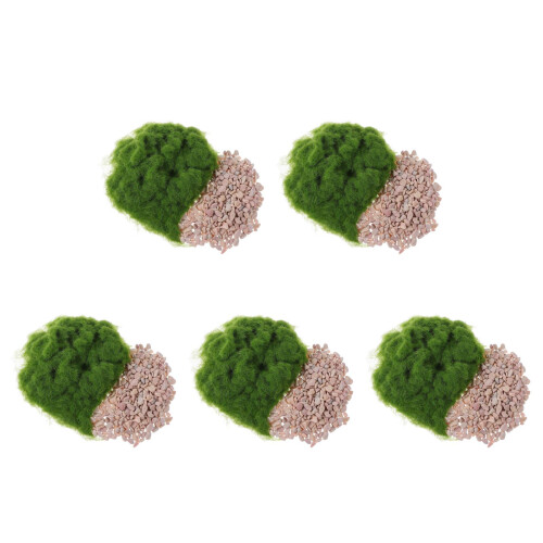 5 Sets Artificial Turf Grass Powder Stone Moss Mat For Model Railway 1