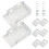 16Pcs White Metal Curtain Blind Installation Bracket Support Kit 2