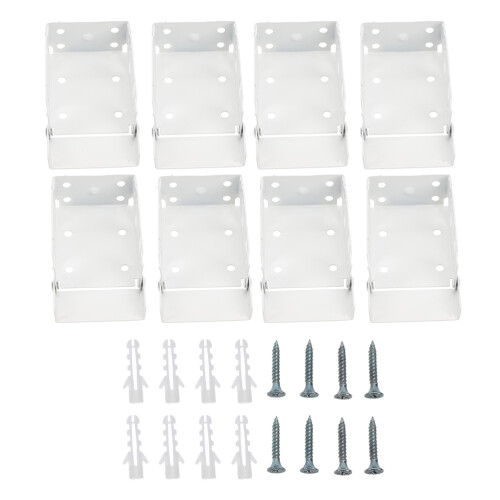 16Pcs White Metal Curtain Blind Installation Bracket Support Kit 2