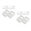 16Pcs White Metal Curtain Blind Installation Bracket Support Kit 5