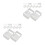 16Pcs White Metal Curtain Blind Installation Bracket Support Kit 6