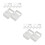 16Pcs White Metal Curtain Blind Installation Bracket Support Kit 7