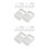 16Pcs White Metal Curtain Blind Installation Bracket Support Kit 8